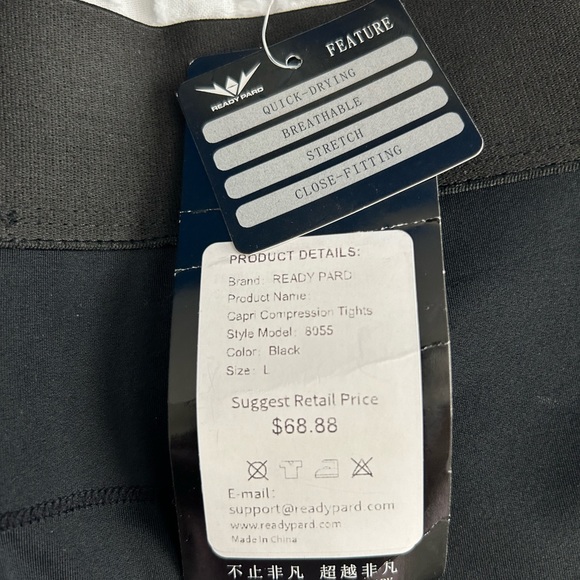 FREE FANNY PACK/“NEW” READY PARD SPORTS FITNESS CAPRIS - Picture 10 of 12